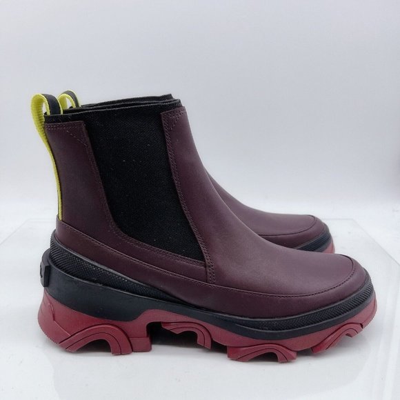 Sorel Brex Waterproof Platform Heel Chelsea Boot Bootie Chocolate US 9.5 - Picture 5 of 12